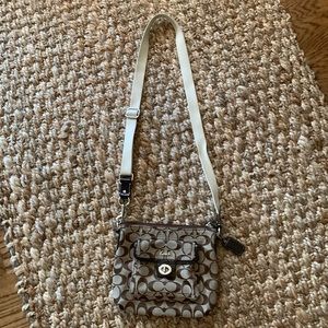 Coach monogram crossbody adjustable strap
